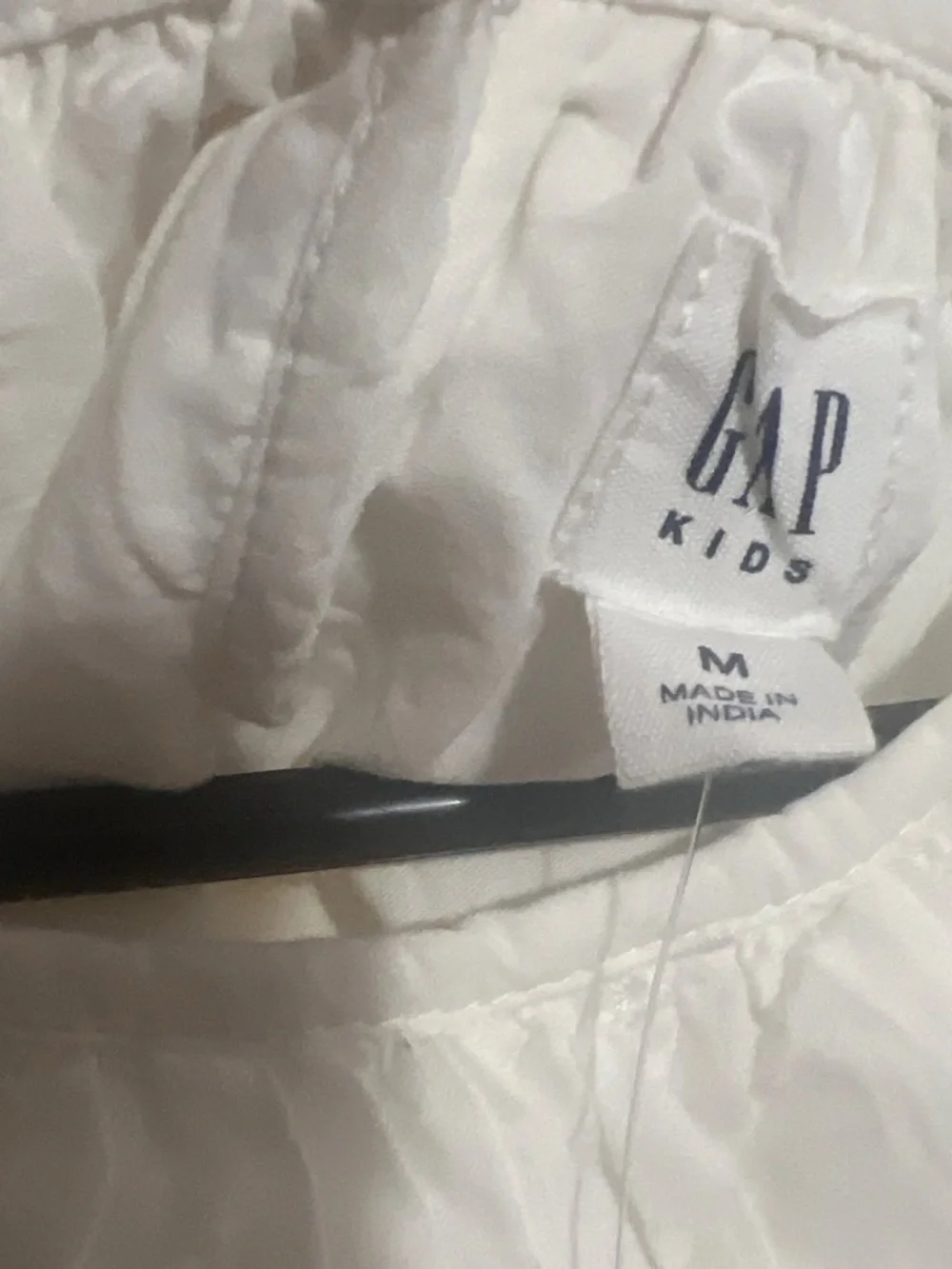 #9 NWT Gap Girls' White Eyelet Ruffle Top Size M(8)